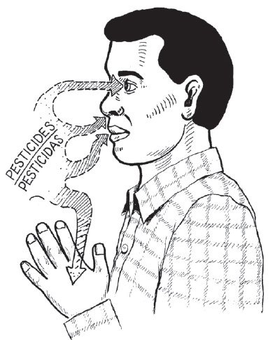 man exposed to chemicals