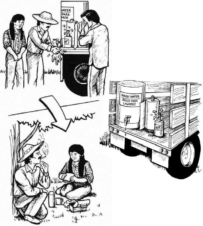 wash hands before eating or smoking