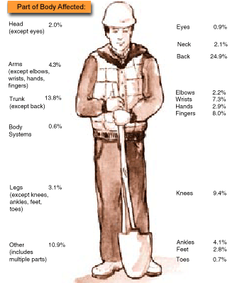 Part of body affected graphic