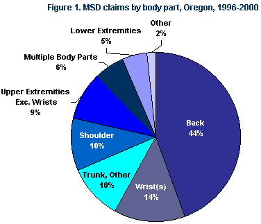 Figure 1. MSD claims by body part