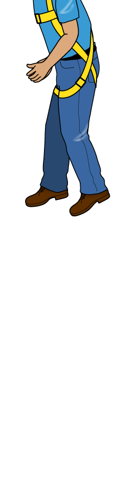 falling man with harness